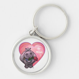 Hippopotamus Valentijnsdag Sleutelhanger