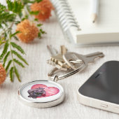 Hippopotamus Valentijnsdag Sleutelhanger (Zijkant)