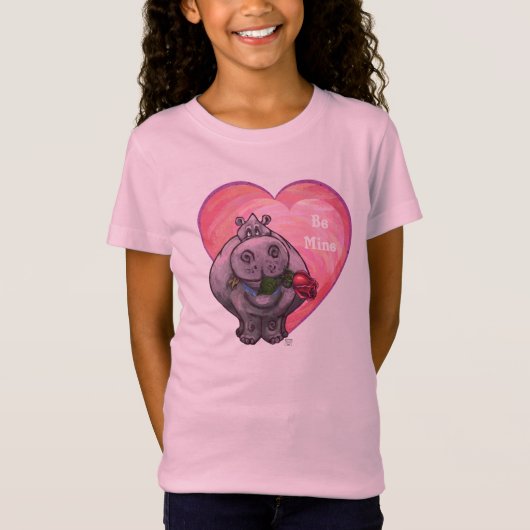 Hippopotamus Valentijnsdag T-shirt (Voorkant)