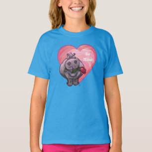 Hippopotamus Valentijnsdag T-shirt