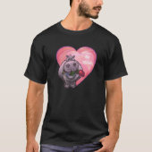 Hippopotamus Valentijnsdag T-shirt (Voorkant)