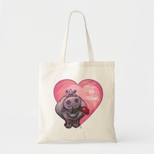 Hippopotamus Valentijnsdag Tote Bag (Voorkant)