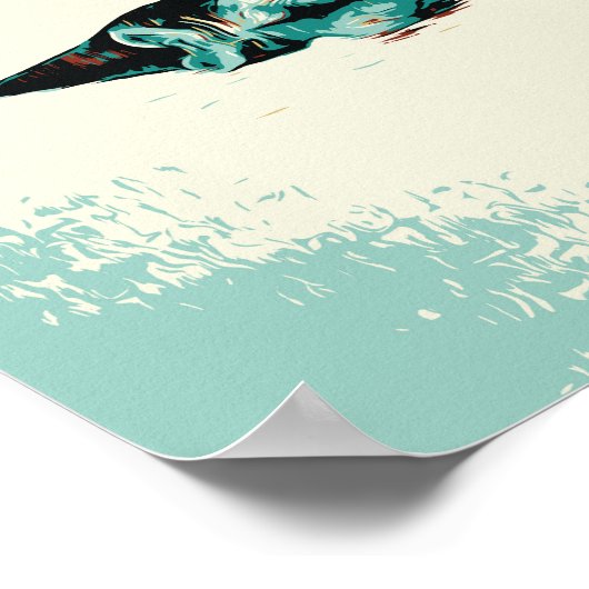 Hippopotamus van Kenia in het Nationaal Park Maasa Poster (Hoek)