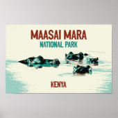 Hippopotamus van Kenia in het Nationaal Park Maasa Poster (Voorkant)