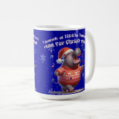 Hippopotamus voor kerst spoofpot koffiemok (Voorkant rechts)