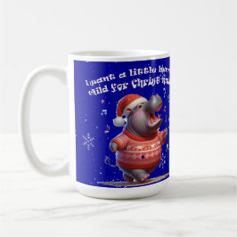 Hippopotamus voor kerst spoofpot koffiemok