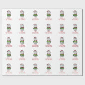 Hippopotamus voor Kerstmis - Cute Hippo Design Cadeaupapier (Vlak)