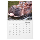Hippopotamus Wall Agenda Kalender (Mar 2027)