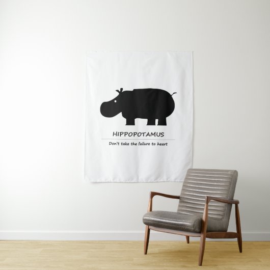 Hippopotamus Wandkleed (In situ)