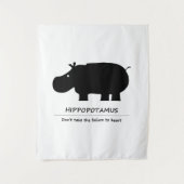 Hippopotamus Wandkleed (Voorkant)