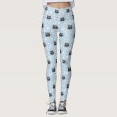 Hippopotamus White Lotus Blue Leggings (Voorkant)