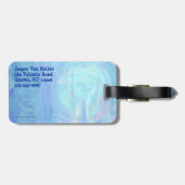 Hippopotamushoofden en trappenpatronen bagagelabel (Achterkant horizontaal)