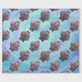 Hippopotamushoofden en trappenpatronen cadeaupapier (Vlak)