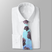 Hippopotamushoofden en trappenpatronen stropdas (Gebonden)