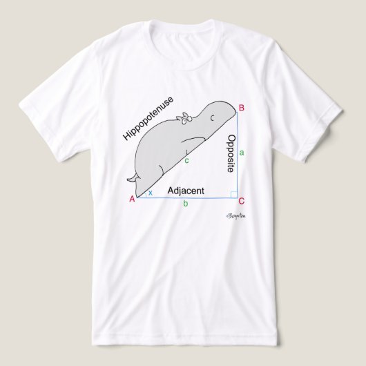 HIPPOPOTENUSE T-shirt by Sandra Boynton (Design voorkant)