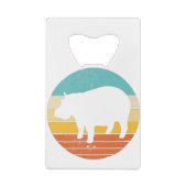 Hippopotomas Retro Sun Creditkaart Flessenopener (Achterkant)
