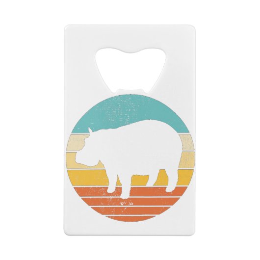 Hippopotomas Retro Sun Creditkaart Flessenopener (Achterkant)