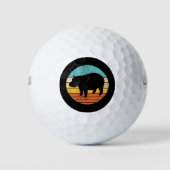 Hippopotomas Retro Sun Golfballen (Voorkant)