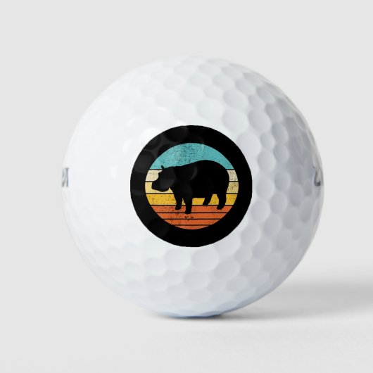 Hippopotomas Retro Sun Golfballen (Voorkant)
