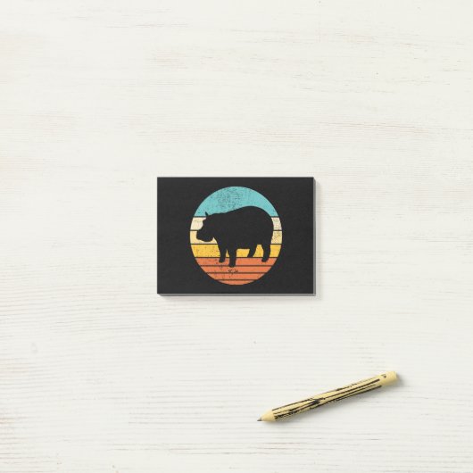 Hippopotomas Retro Sun Post-it® Notes (Op bureau)