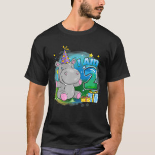 Hippos 2 jaar oude Kinderen 2e verjaardag sinds 20 T-shirt