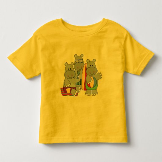 Hippos bij de Beach Tshirts en cadeautjes (Voorkant)