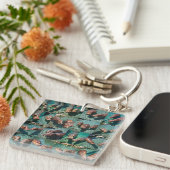 Hippos bij Play: A Pond Paradise Sleutelhanger (Voorkant Rechts)