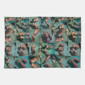 Hippos bij Play: A Pond Paradise Theedoek (Horizontaal)