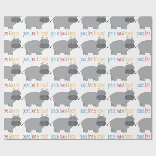 Hippos Cadeaupapier (Vlak)