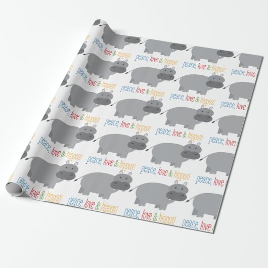 Hippos Cadeaupapier (Uitgerold)