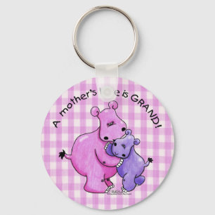 Hippos-Een moeders liefde is geweldig! Sleutelhanger