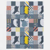 Hippos Faux Quilt Fleece Deken (Voorkant)