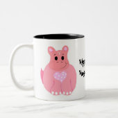 Hippos heeft veel hart tweekleurige koffiemok (Links)