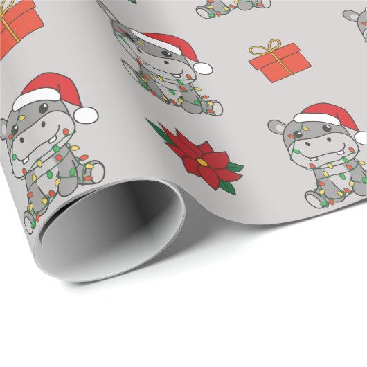 Hippos Holiday Cadeaupapier (Rol Hoek)