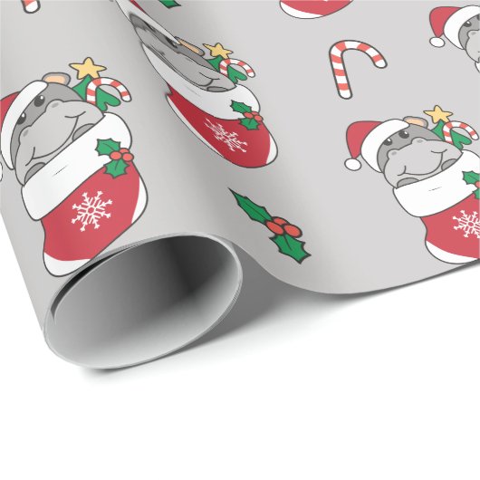 Hippos Holiday Cadeaupapier (Rol Hoek)