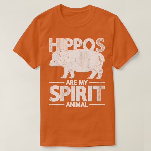 Hippos is mijn geest Dier Afrikaans Dier Hippo T-shirt (Design voorkant)