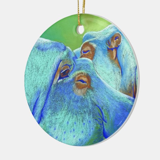 Hippos Keramisch Ornament (Links)