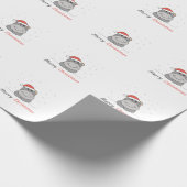 Hippos met winterwinterwinterdieren met hippo-kers cadeaupapier (Hoek)