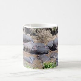 Hippos op een Mok van de Riverbank