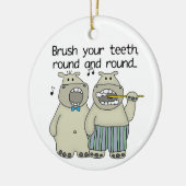 Hippos penseel Uw Tanden Keramisch Ornament (Links)