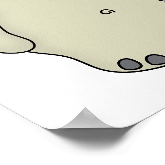 Hippos penseel Uw Tanden Poster (Hoek)