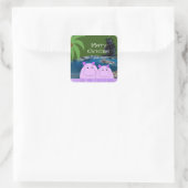 Hippos Ready for Kerstmis Sticker (Tas)