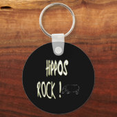Hippos Rock! Button Sleutelhanger (Voorkant)