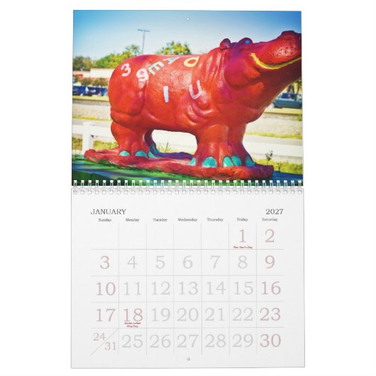 Hippos van Hutto Texas. II Kalender (Jan 2027)