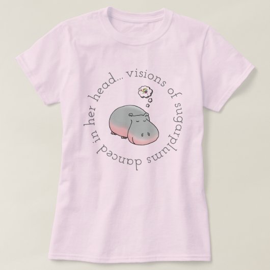 Hippo's visies van Suikerpruimen T-shirt (Design voorkant)