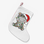 Hippos voor winterdieren met hippo-kerstwinter kleine kerstsok (Voorkant (Hangend))