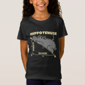 Hippotenuse Cute Math Hippopotamus For Children T-shirt (Voorkant)