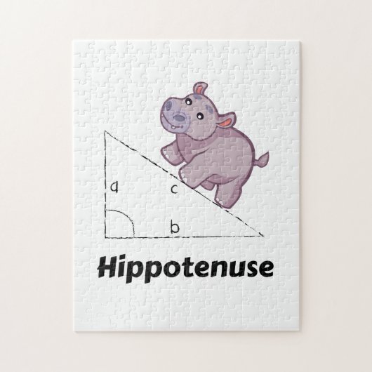 Hippotenuse Funny Wiskunde Legpuzzel (Verticaal)
