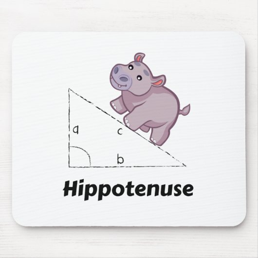 Hippotenuse Funny Wiskunde Muismat (Voorkant)