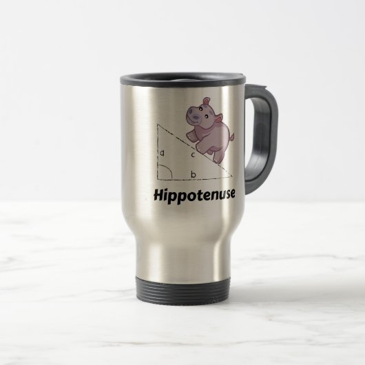 Hippotenuse Funny Wiskunde Reisbeker (Voorkant rechts)